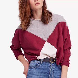 Free People Montauk Colorblocked Cotton Sweater